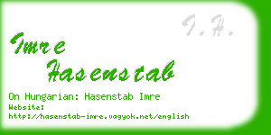imre hasenstab business card